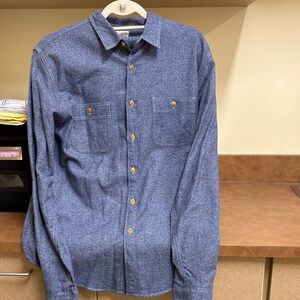 J. Crew Authentic Workwear Blue Button Down Shirt Size Large